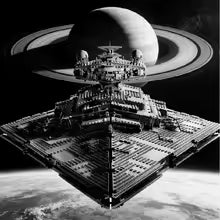 Space Warship Building Model — Assembly Display Kit